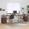 vidaXL Skrivebord Brun Eik 182 x 101 x 87,5 cm Konstruert tre