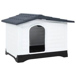 vidaXL Hundehus gr&aring;tt 90,5x68x66 cm polypropylen