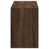 vidaXL Vegghengt TV-benk med LED brun eik 130x31x45 cm