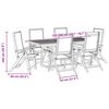 vidaXL Hagespisegruppe 7 deler heltre akasie og textilene