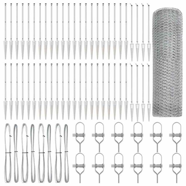 vidaXL Gjerdep&aring;le s&oslash;lv 100 x 0,8 m (13 mm mesh) St&aring;l