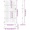 vidaXL Hageport 85x175 cm cortenstål firkantet design