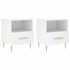 vidaXL Nattbord 2 stk hvit 40x35x47,5 cm konstruert tre