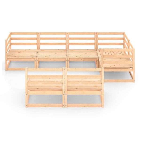 vidaXL Hagesofagruppe 7 deler heltre furu