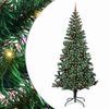 vidaXL Kunstig Forh&aring;ndsopplyst Juletre gr&oslash;nn 240 cm PVC og metall