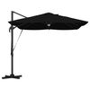 vidaXL Kipp Roma Parasol Svart og svart 352 x 251 x 265 cm