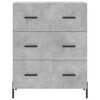 vidaXL Highboard betonggr&aring; 69,5x34x180 cm konstruert tre