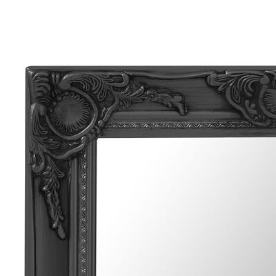 vidaXL Veggspeil barokkstil 50x50 cm svart