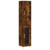 vidaXL Highboard r&oslash;kt eik 34,5x34x180 cm konstruert tre