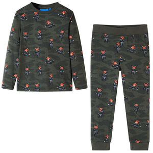 Pyjamas for barn med lange ermer kaki 92
