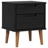 vidaXL Nattbordskap MOLDE Svart 40 x 35 x 48 cm Heltre furu