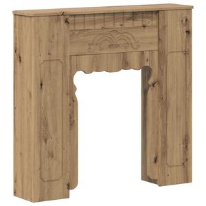 vidaXL Peisramme Artisan eik 93 x 20 x 89 cm Konstruert tre