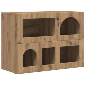 vidaXL Serviesskap Artisan Eik 80,5 x 35 x 59 cm Konstruert tre