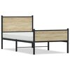 vidaXL Sengeramme i metall uten madrass sonoma eik 100x190 cm