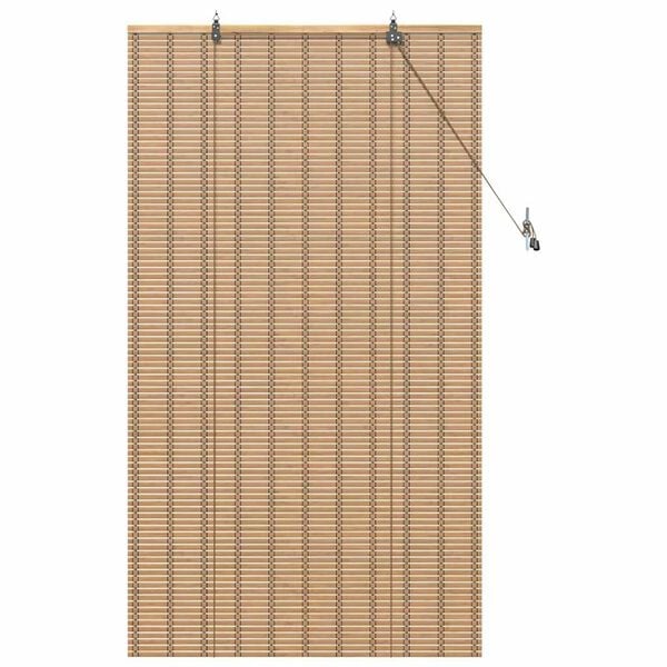 vidaXL Rullegardin med gardiner Natur 80 x 160 cm Bambus
