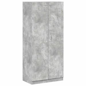 vidaXL Garderobe betonggr&aring; 90x52x200 cm konstruert tre