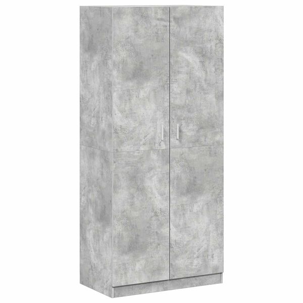 vidaXL Garderobe betonggr&aring; 90x52x200 cm konstruert tre