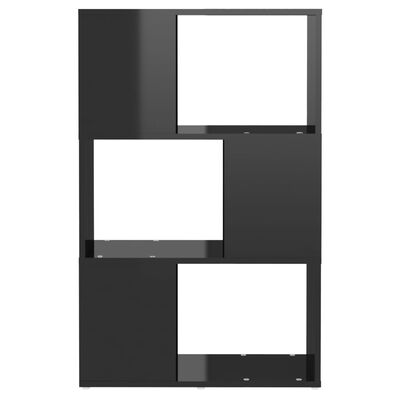 vidaXL Bokhylle/Romdeler høyglans svart 60x24x94 cm sponplate