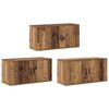 vidaXL Veggmontert TV-hylle sett 3 pcs Gamle tre 80 x 34,5 x 40 cm