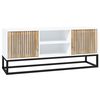 vidaXL TV-benk hvit 105x30x45 cm konstruert tre og jern