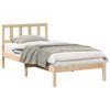 vidaXL Sengestamme med hodegjerde Brun 75 x 190 cm Massiv furu