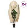 vidaXL Plantefleecetrekk med glidel&aring;s 4 stk 70 g/m&sup2; 3,93x3,5 m