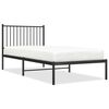 vidaXL Sengeramme i metall med hodegavl svart 90x200 cm