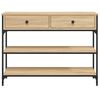 vidaXL Konsollbord sonoma eik 100x25x75 cm konstruert tre