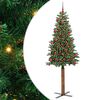 vidaXL Slim juletre gr&oslash;nn 180 cm PVC og Massivt Furu tre