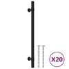 vidaXL Skaph&aring;ndtak 20 stk svart 192 mm rustfritt st&aring;l