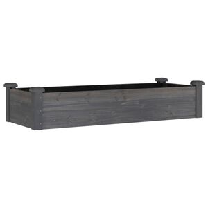 vidaXL H&oslash;ybed med foring gr&aring; 120x45x25 cm heltre gran