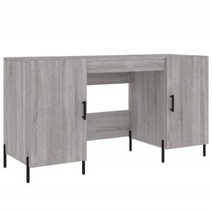 vidaXL Skrivebord gr&aring; sonoma 140x50x75 cm konstruert tre
