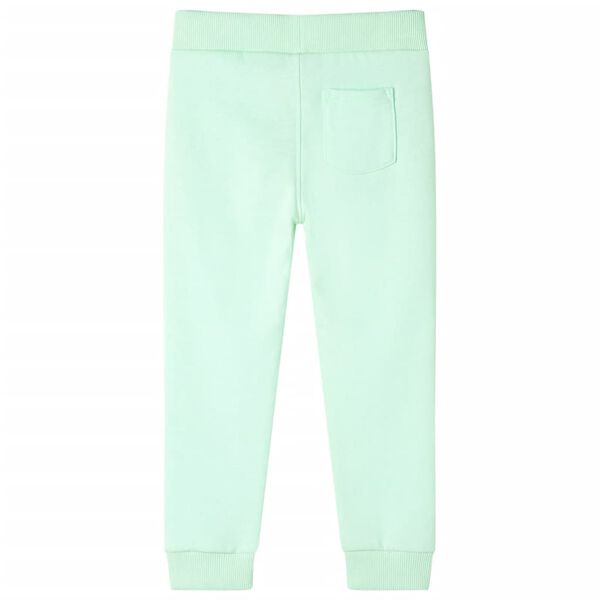 Joggebukser for barn knallgr&oslash;nn 140
