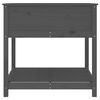 vidaXL Plantekasse med hylle grå 82,5x82,5x81 cm heltre furu