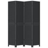 vidaXL Romdeler 4 paneler svart heltre keisertre