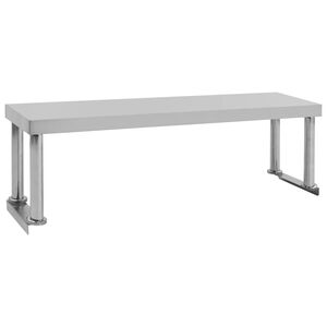 vidaXL Overhylle til arbeidsbord 120x30x35 cm rustfritt st&aring;l