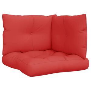 vidaXL Palleputer 3 stk polyester r&oslash;d