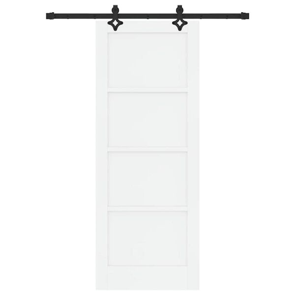 vidaXL Skyved&oslash;r ORKDAL Hvit 78 x 202 cm Massiv furu