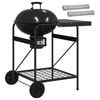 vidaXL Kullgrill med r&oslash;yketuber 91 x 71 x 107 cm St&aring;l Svart