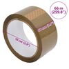vidaXL Emballasjetape 12 stk brun 48 mm x 66 m