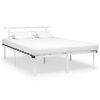 vidaXL Sengeramme hvit metall 140x200 cm