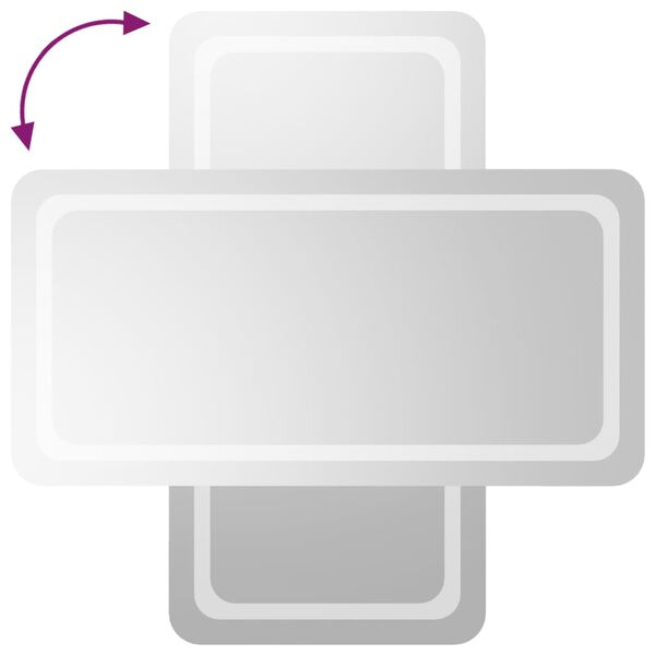 vidaXL Baderomsspeil med LED 50x100 cm