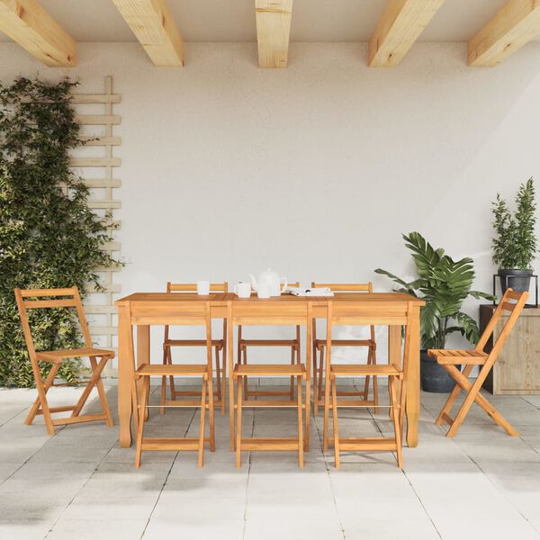 vidaXL Sammenleggbare bistrostoler 8 stk heltre akasie