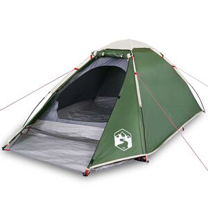 vidaXL Kuppeltelt for camping 2 personer gr&oslash;nn vanntett