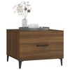 vidaXL Salongbord med metallben 2 stk brun eik 50x50x40 cm