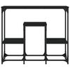 vidaXL Konsollbord svart 89,5x28x76 cm konstruert tre