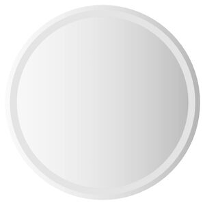 vidaXL LED Badevindu med speil Gjennomsiktig &Oslash; 70 cm herdet glass