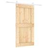vidaXL Skyved&oslash;r Naturlig og Hvit 100 x 210 cm Massiv Furu Tre