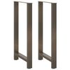vidaXL Barbordben naturst&aring;l 2 stk 60x(110-111) cm st&aring;l