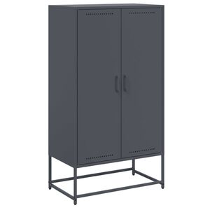 vidaXL Highboard antrasitt 68,5x38,5x123,5 cm stål